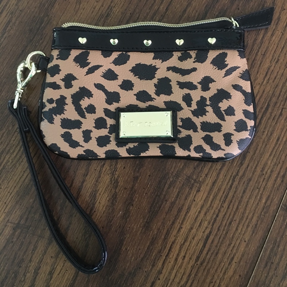 Betsy Johnson Leopard Print Wristlet